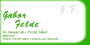 gabor felde business card