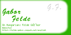 gabor felde business card